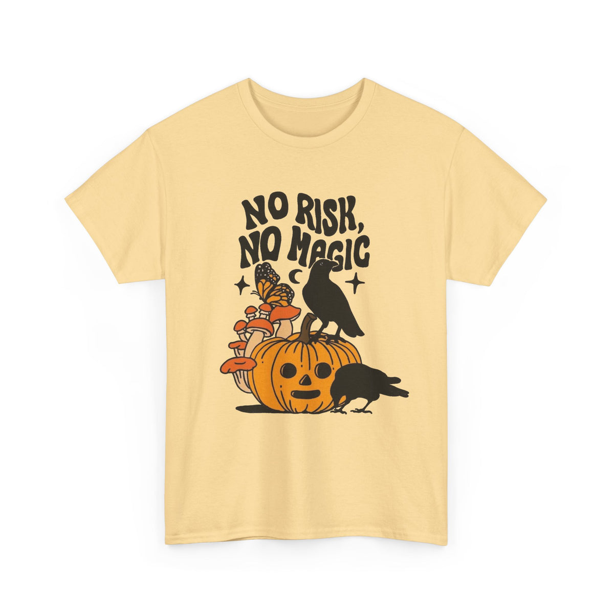 No Risk No Magic Graphic T Shirt Men's Heavy Cotton Tee