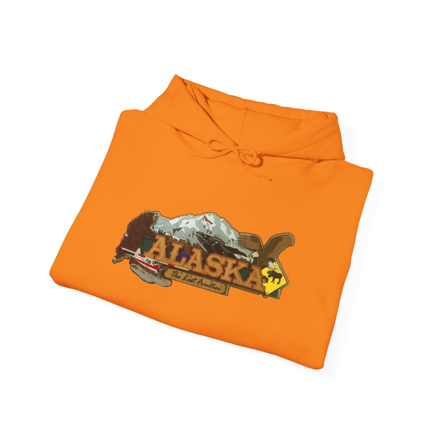 Alaska The Last Frontier Graphic Hoodie  Unisex Heavy Blend™ Hooded Sweatshirt