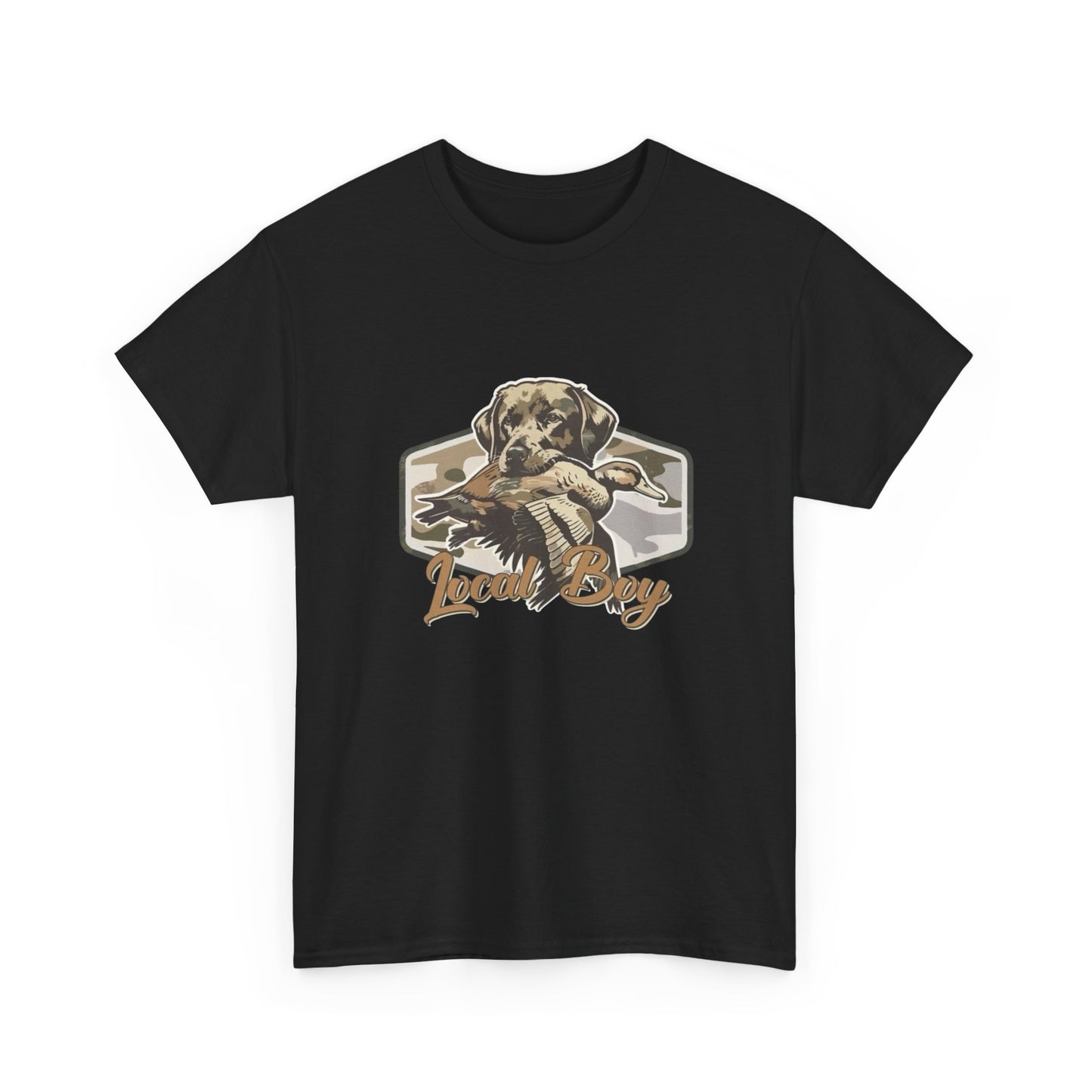Local Boy Hunting Dog Graphic T Shirt Unisex Heavy Cotton Tee Gift