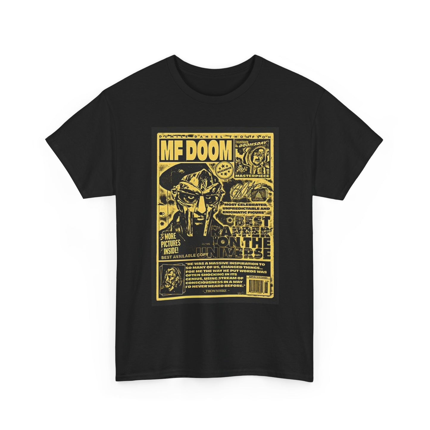 MF Doom Graphic T Shirt Vintage Comic Rapper Unisex Heavy Cotton Tee