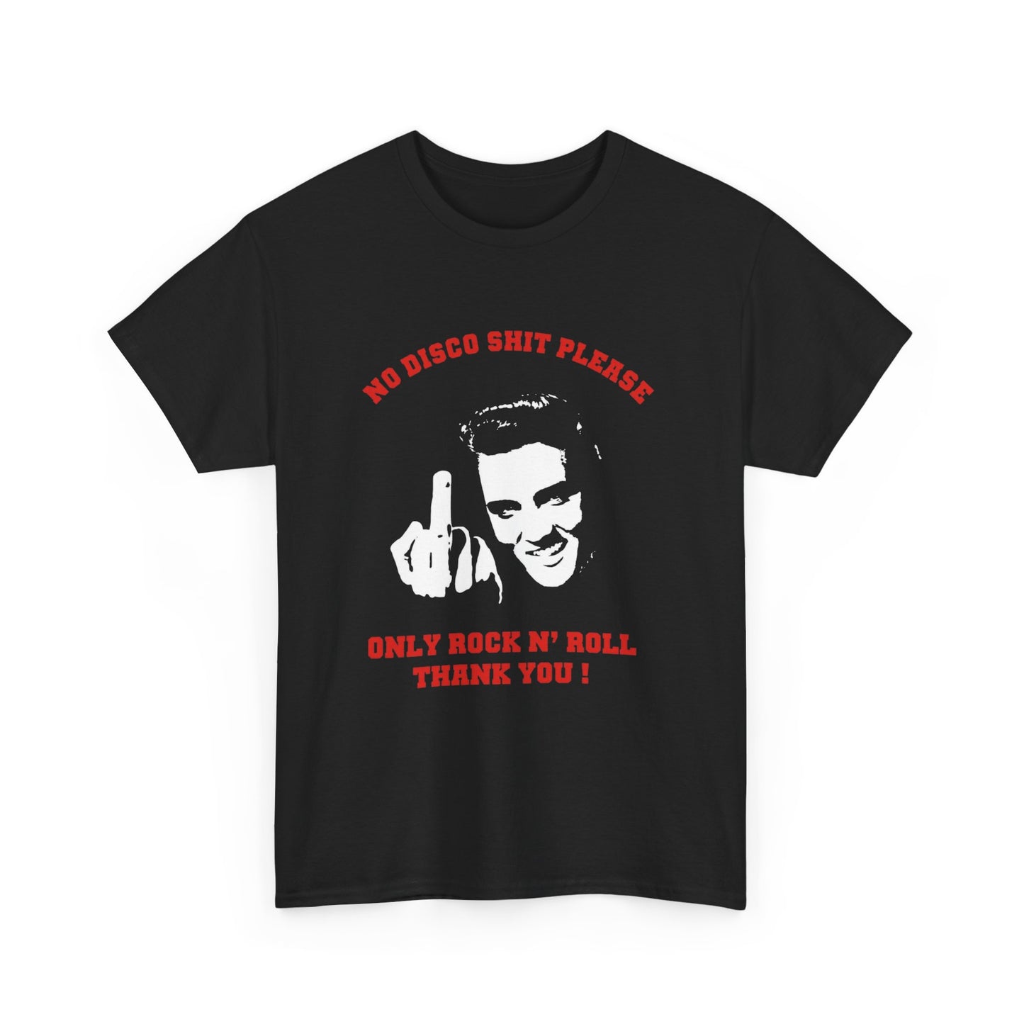 Elvis Funny Graphic T Shirt Vintage Rock And Roll No Disco Unisex Cotton Tee