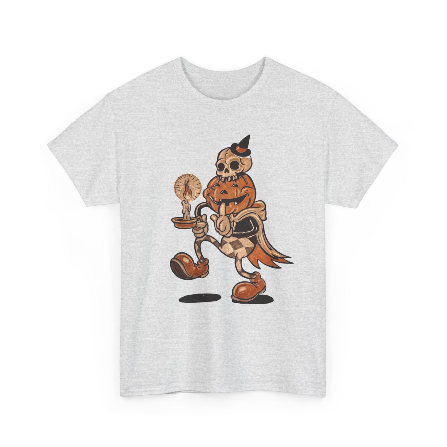 Pumpkin Head Halloween Graphic T Shirt Unisex Heavy Cotton Tee