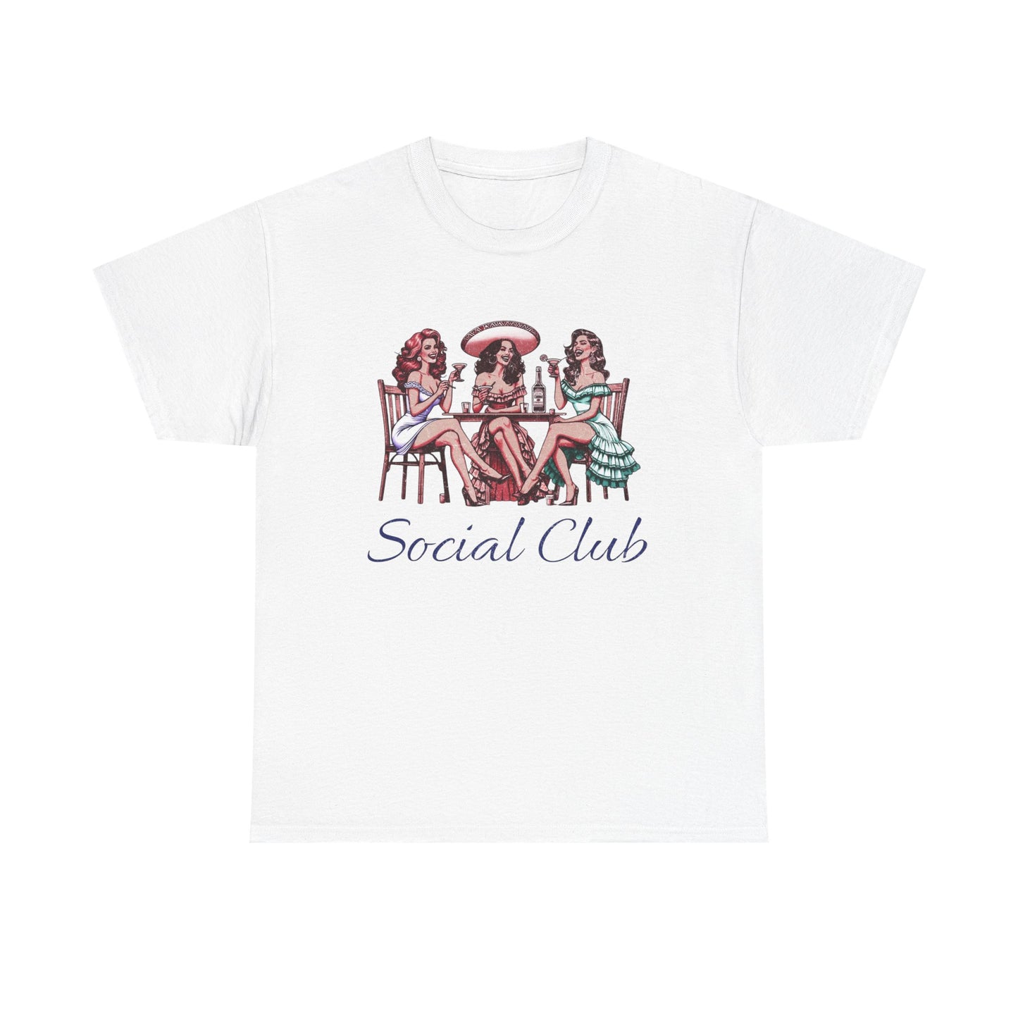 Social Drinking Club Graphic T Shirt Unisex Heavy Cotton Tee