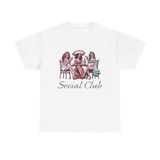 Social Drinking Club Graphic T Shirt Unisex Heavy Cotton Tee