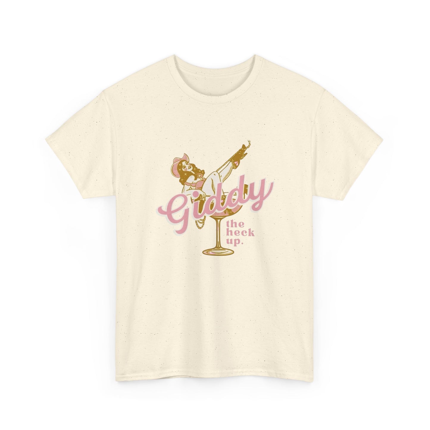 Giddy The Heck Up Cowgirl Vintage Graphic T-Shirt, Unisex Cotton Shirt