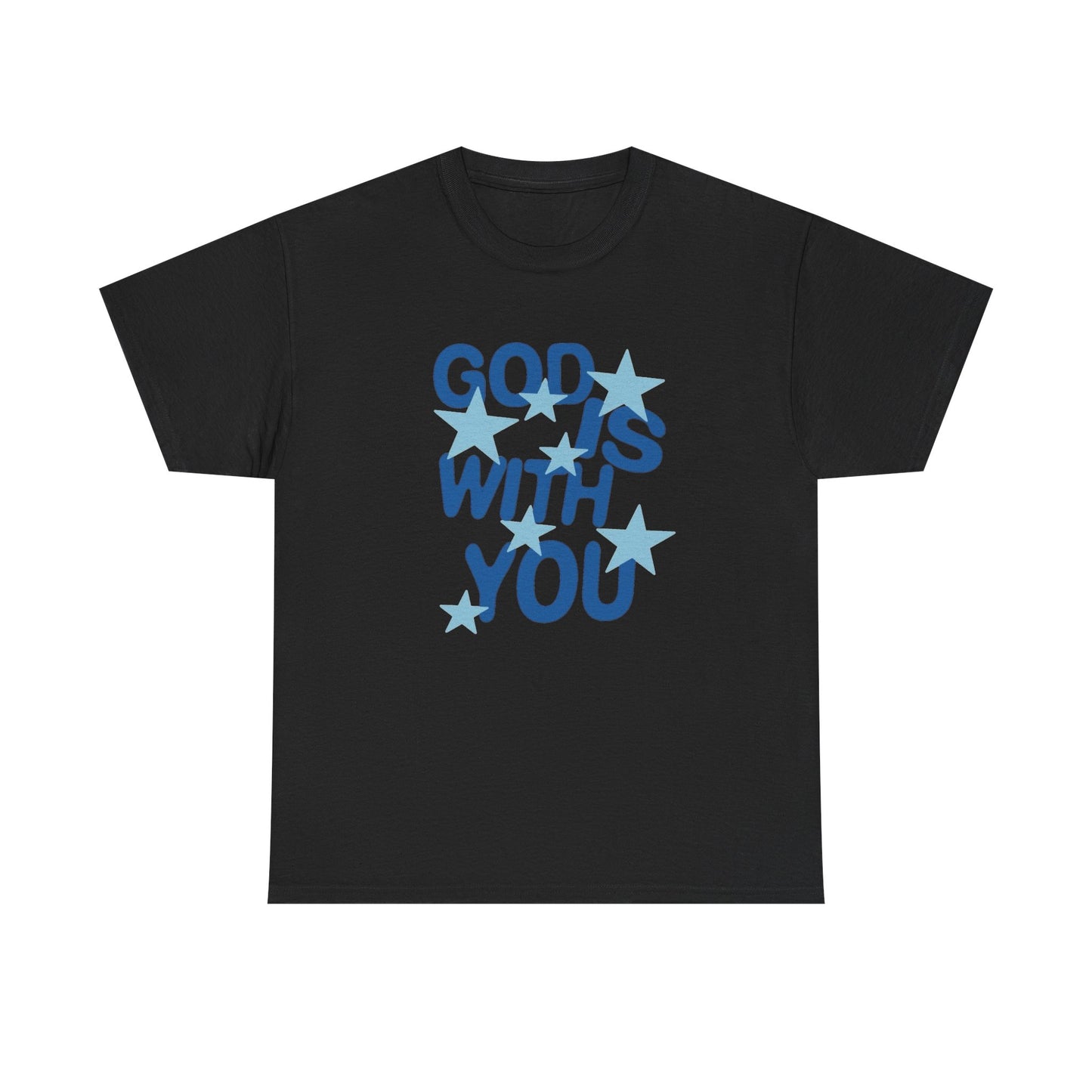 God Is With You Graphic T Shirt NEW Vintage Unisex Heavy Cotton Tee
