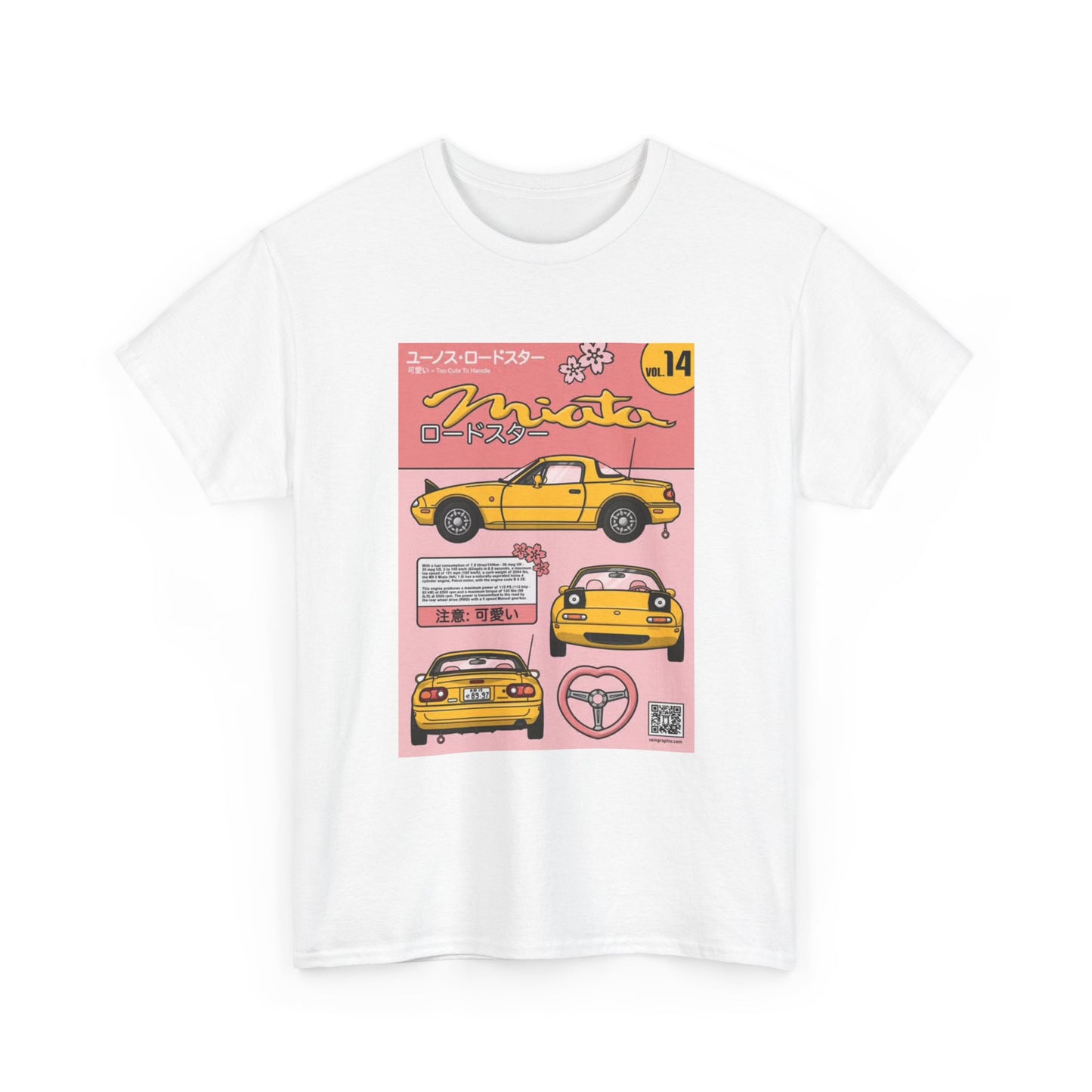 Mazda Miata Tshirt JDM Graphic Anime Cute Unisex Heavy Cotton Tee
