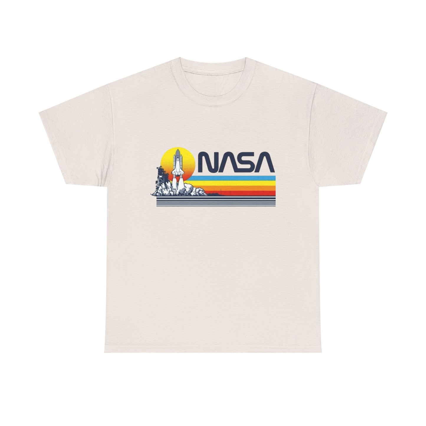 NASA Retro Graphic T Shirt Men's Heavy Cotton Tee