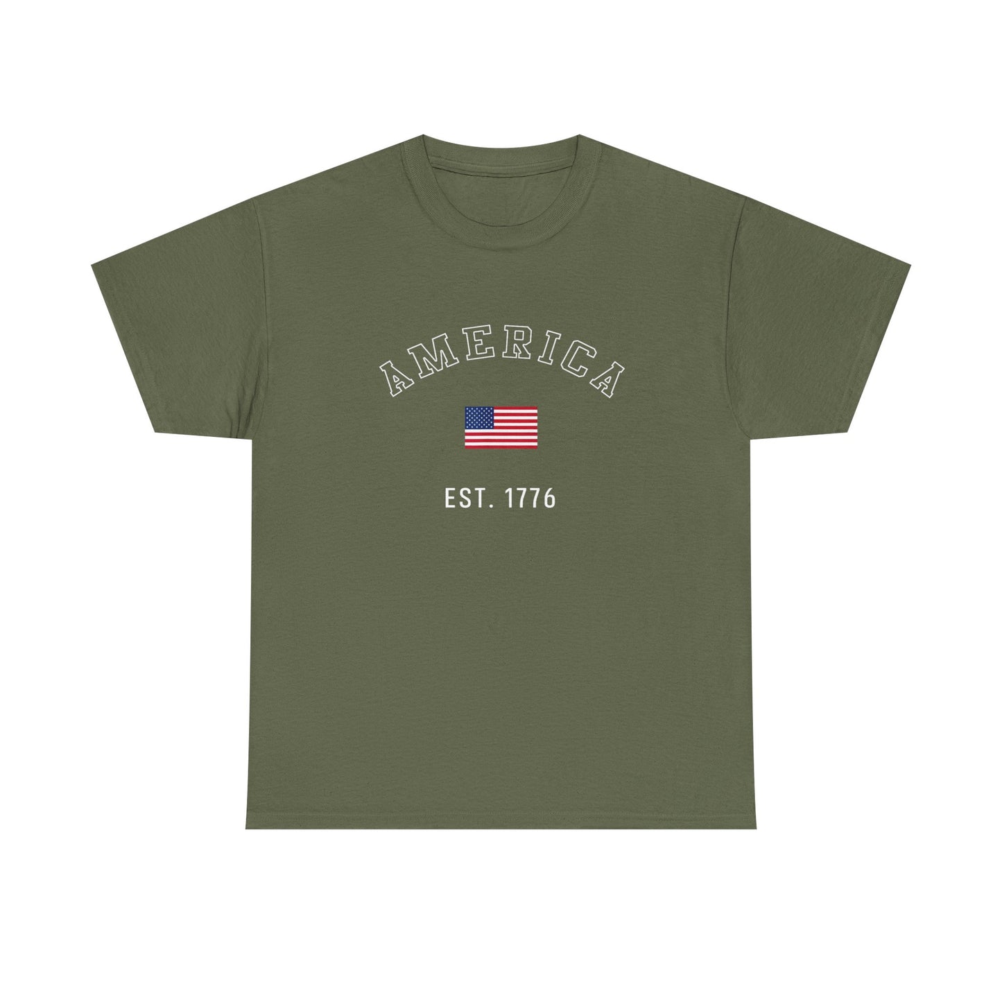 America EST 1776 Graphic T Shirt ADULT NEW