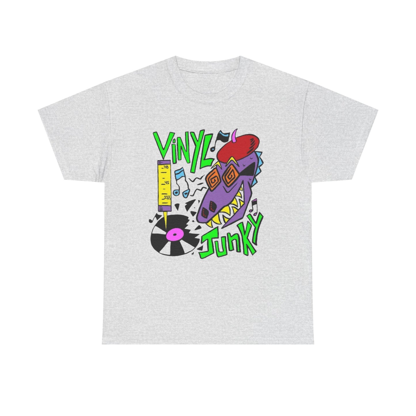 Vinyl Records Junkie Graphic T Shirt ADULT NEW Heavy Cotton Tee