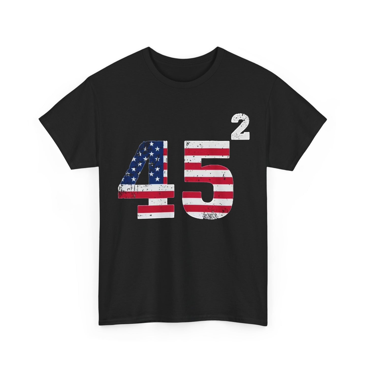 Trump Tshirt 45 and 47 American Flag July 4th Gift Dad Unisex Heavy Cotton Tee