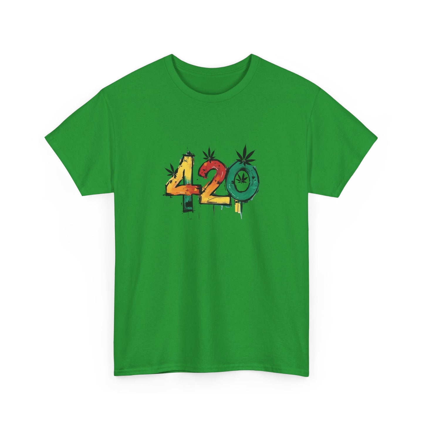420 Rasta Pot Graphic T Shirt Unisex Heavy Cotton Tee