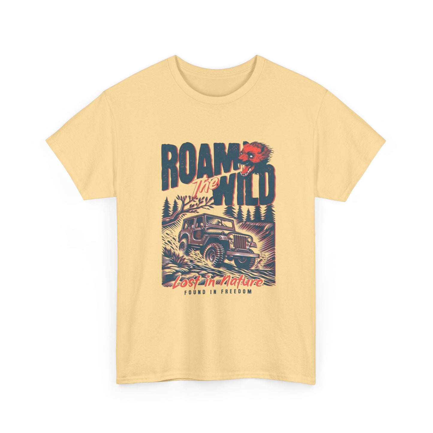 Roam The Wild Adventure Graphic T Shirt Unisex Heavy Cotton Tee