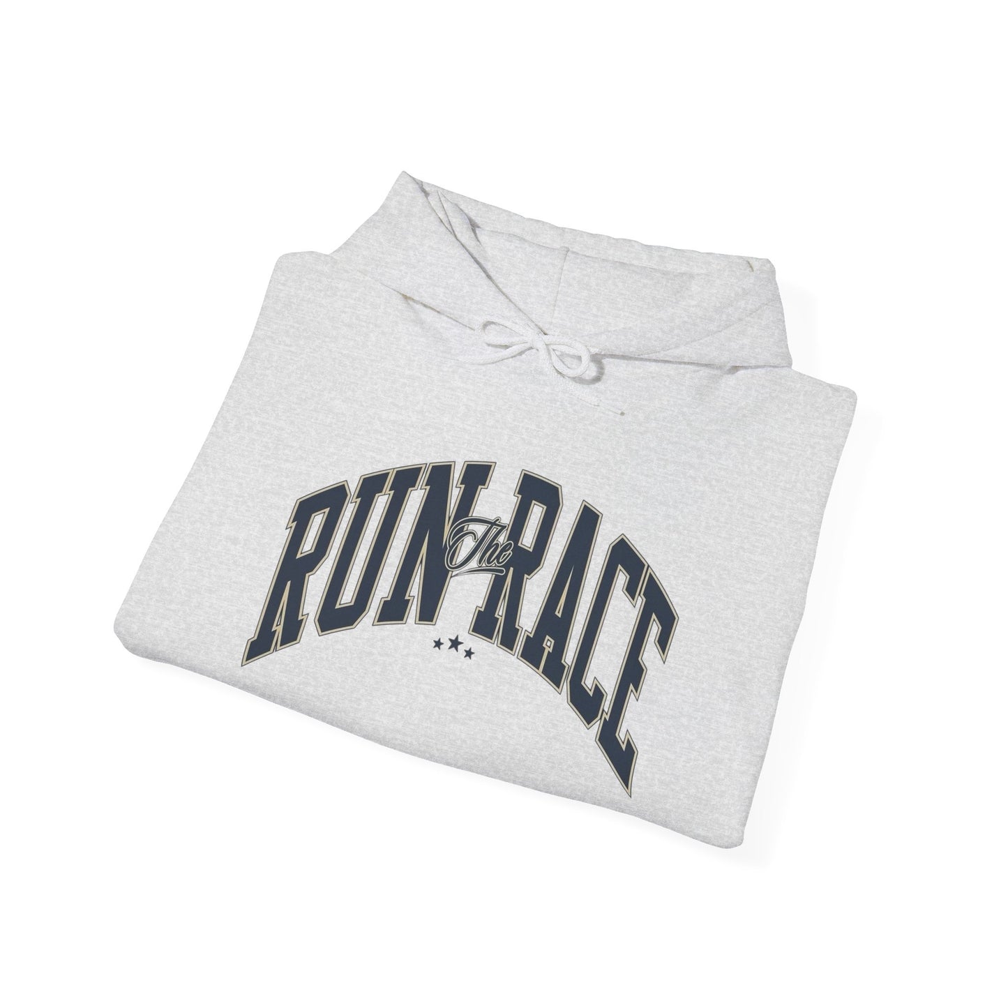 Run The Race Graphic Hoodie Heavy Blend Sweatshirt NEW
