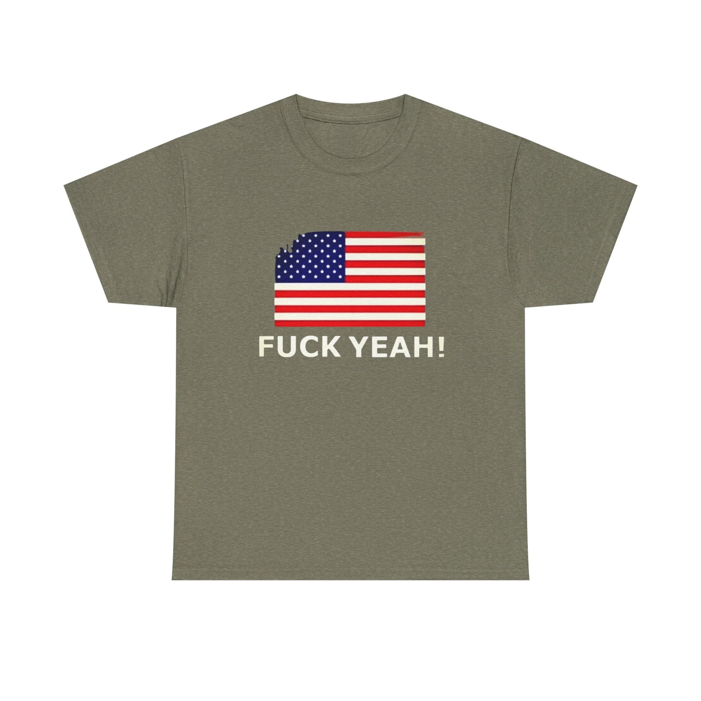 America F Yeah Funny Graphic T Shirt Unisex Heavy Cotton Tee