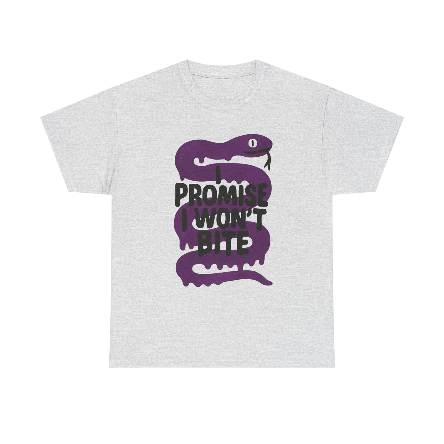 I Promise I Wont Bite Snake Graphic T Shirt Men's Heavy Cotton Tee