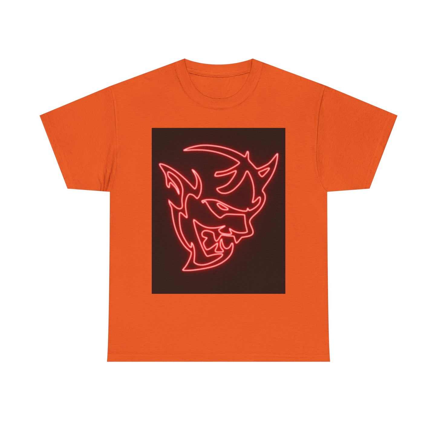 Dodge Demon Tshirt Hellcat Charger Logo Challenger Mopar Unisex Heavy Cotton Tee