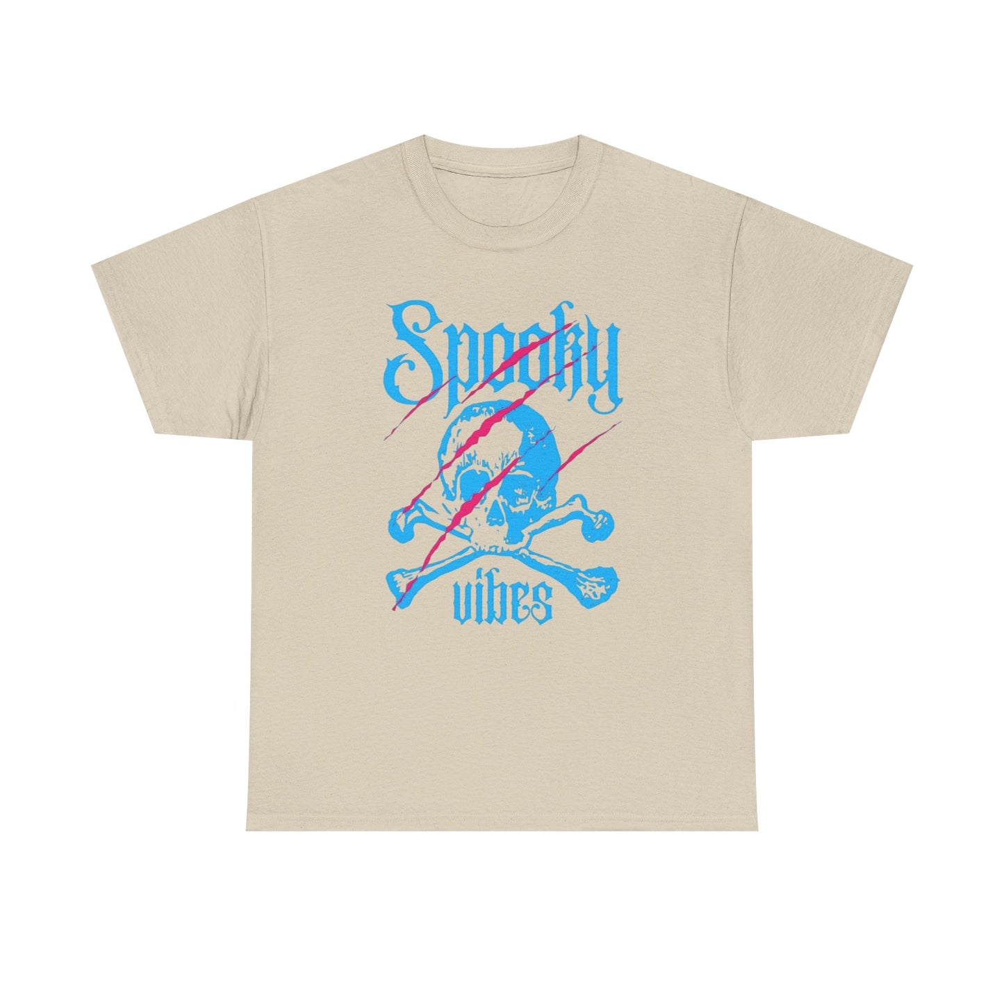 Spooky Vibes Graphic T Shirt NEW Unisex Heavy Cotton Tee