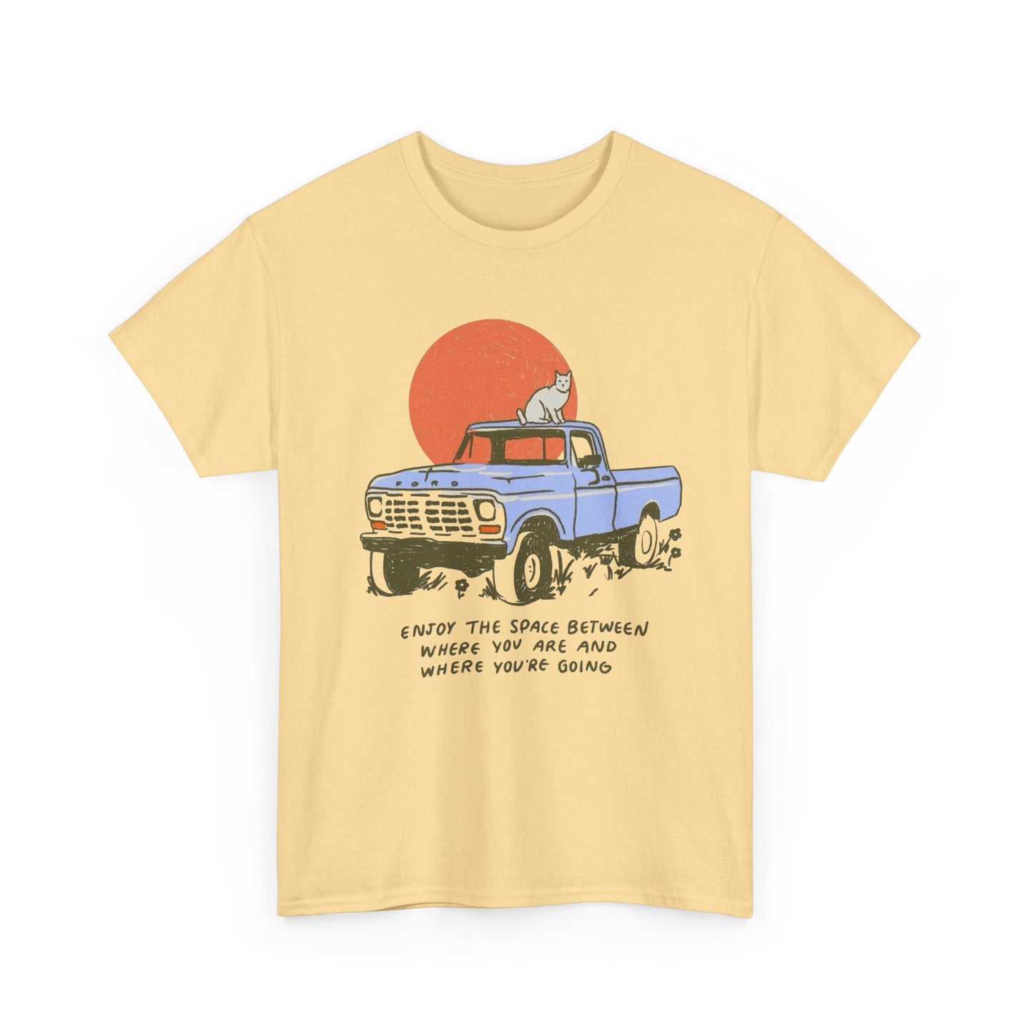 Enjoy The Space Between Graphic T Shirt Unisex Heavy Cotton Tee Gift Vintage