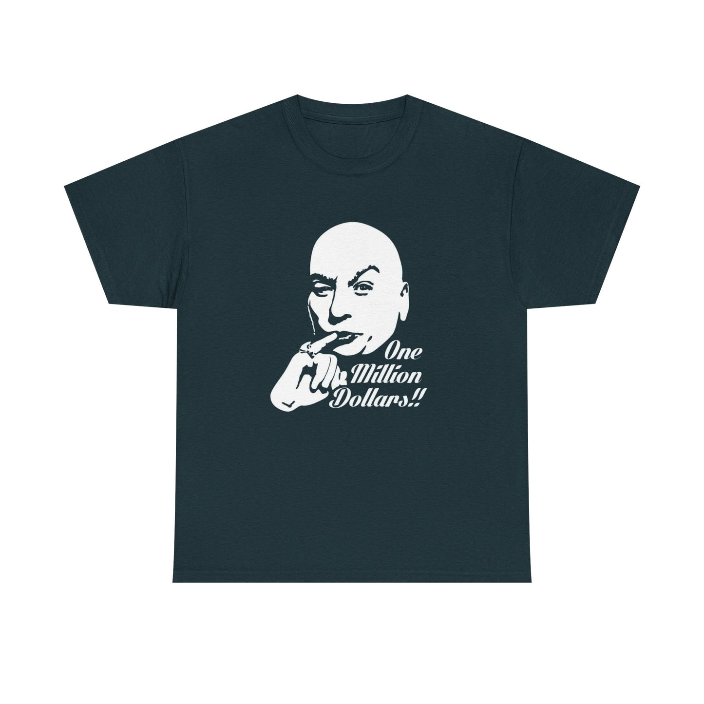 Dr Evil Funny Austin Powers Graphic T Shirt NEW Adult Unisex Heavy Cotton Tee