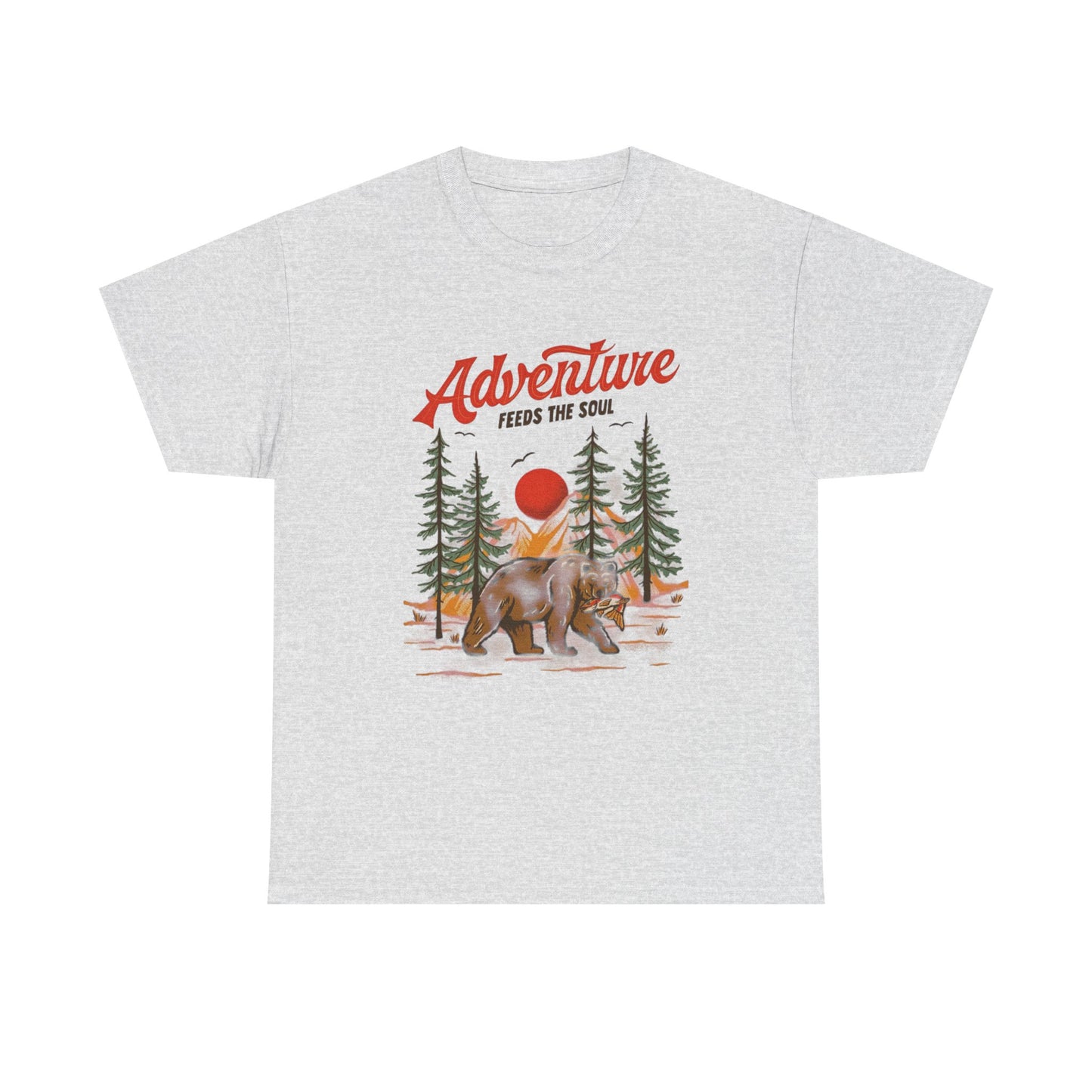 Adventure Feeds The Soul Graphic T Shirt Unisex Heavy Cotton Tee