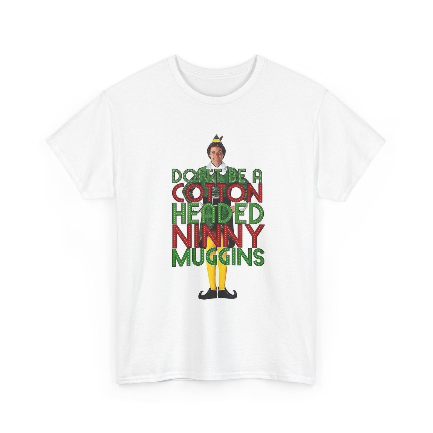 Elf Graphic T Shirt Funny Christmas Vintage Movie Jokes Unisex Heavy Cotton Tee