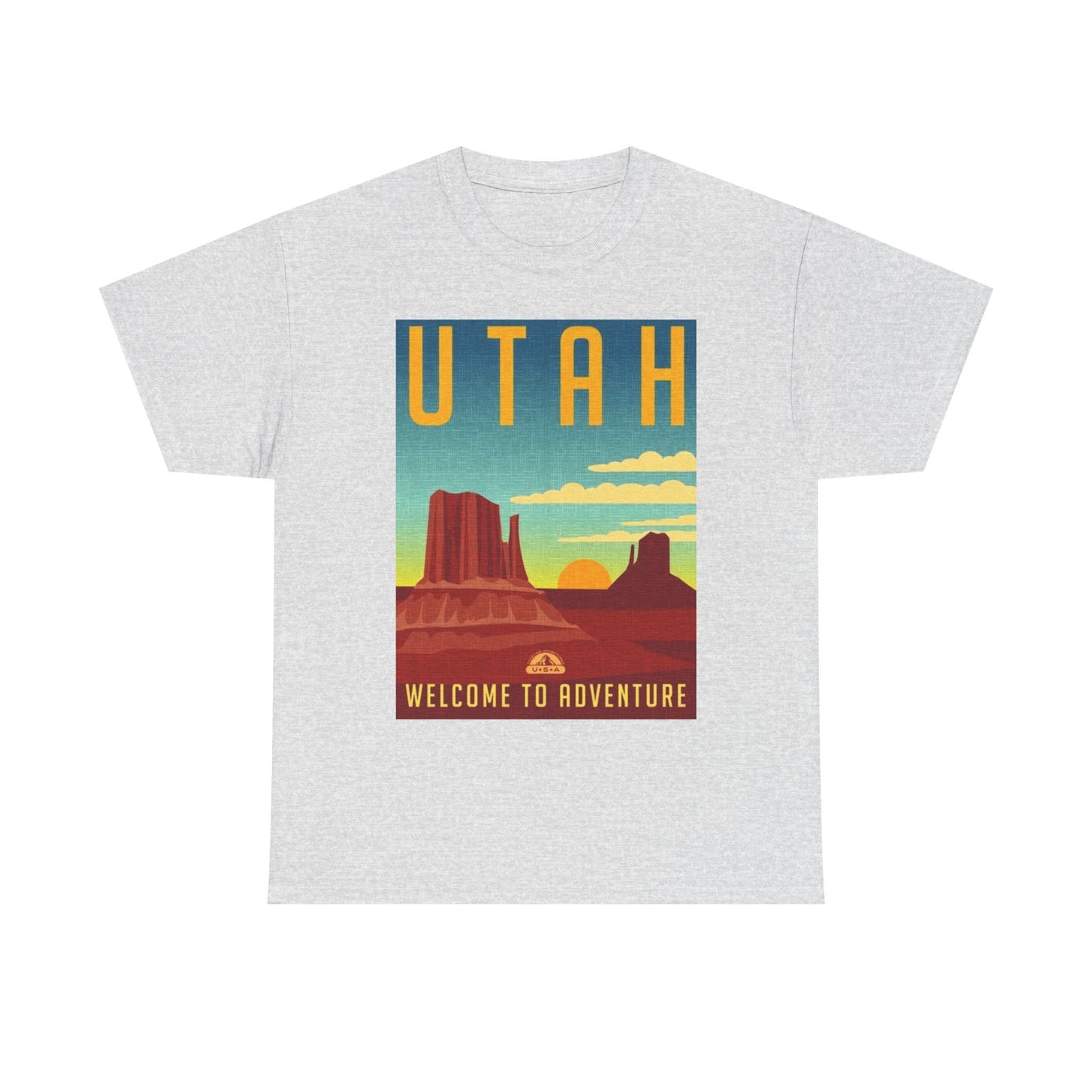 Utah State Logo BRAND NEW Apparel T Shirt Unisex Unisex Heavy Cotton Tee 1