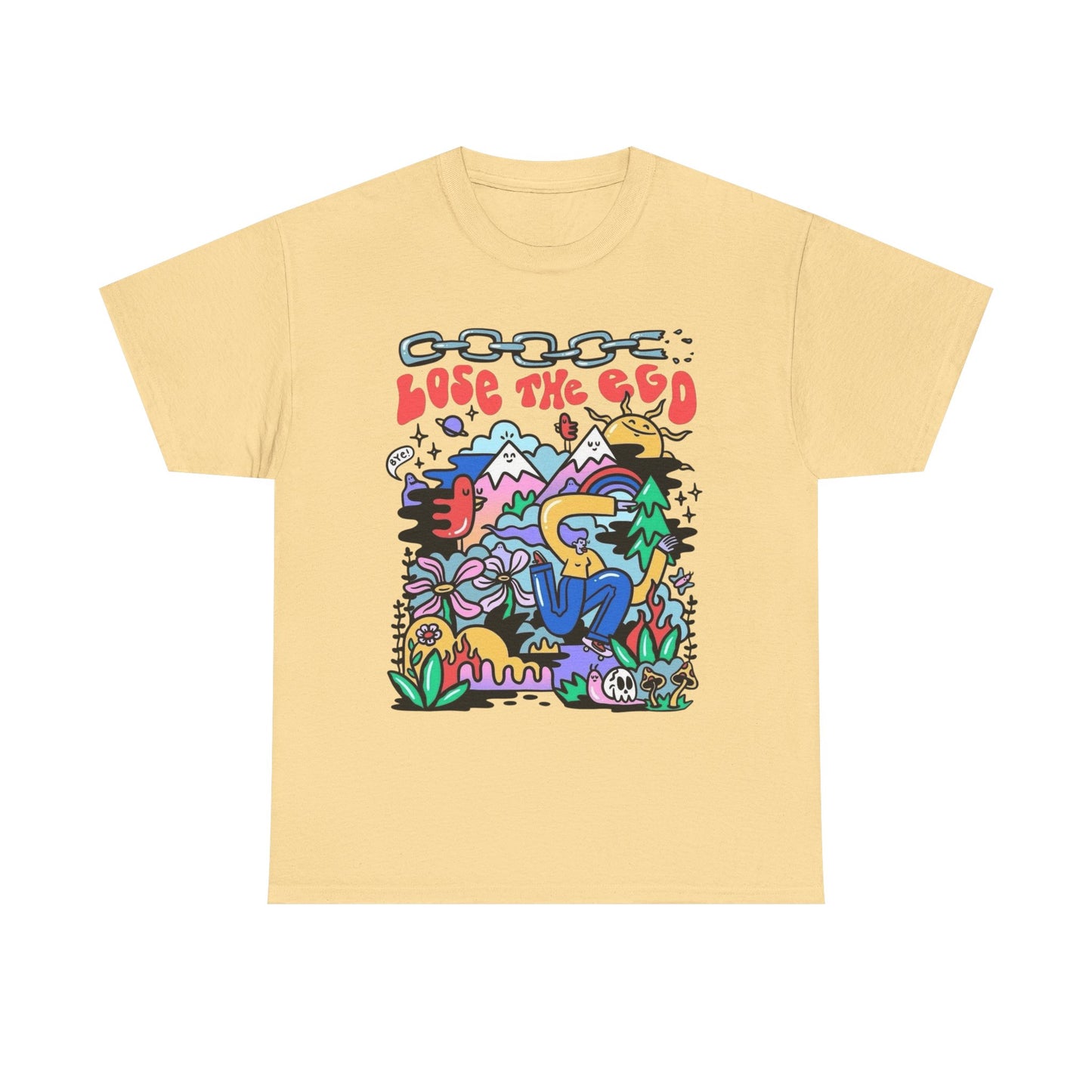 Lose The Ego Graphic T Shirt Unisex Heavy Cotton Tee