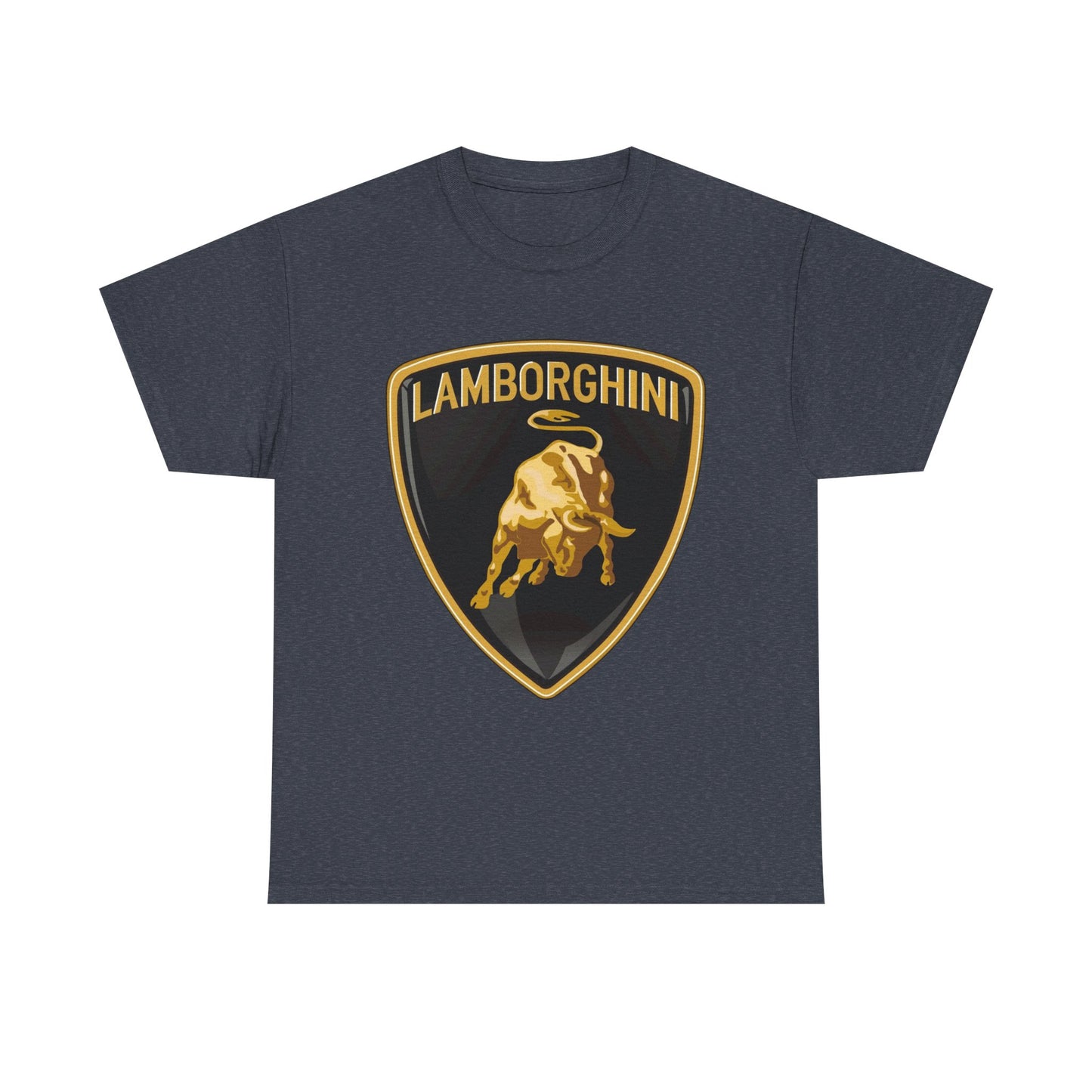 Lamborghini Graphic T Shirt Vintage Logo Retro Unisex Heavy Cotton Tee