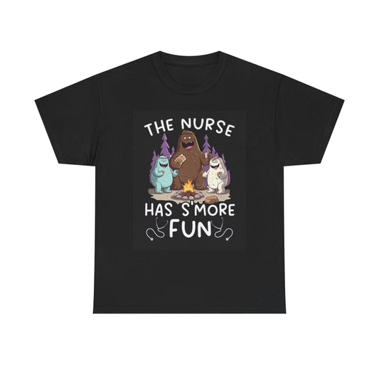 The Nurse Has More Fun Graphic T Shirt CNA Doctor Unisex Heavy Cotton Tee