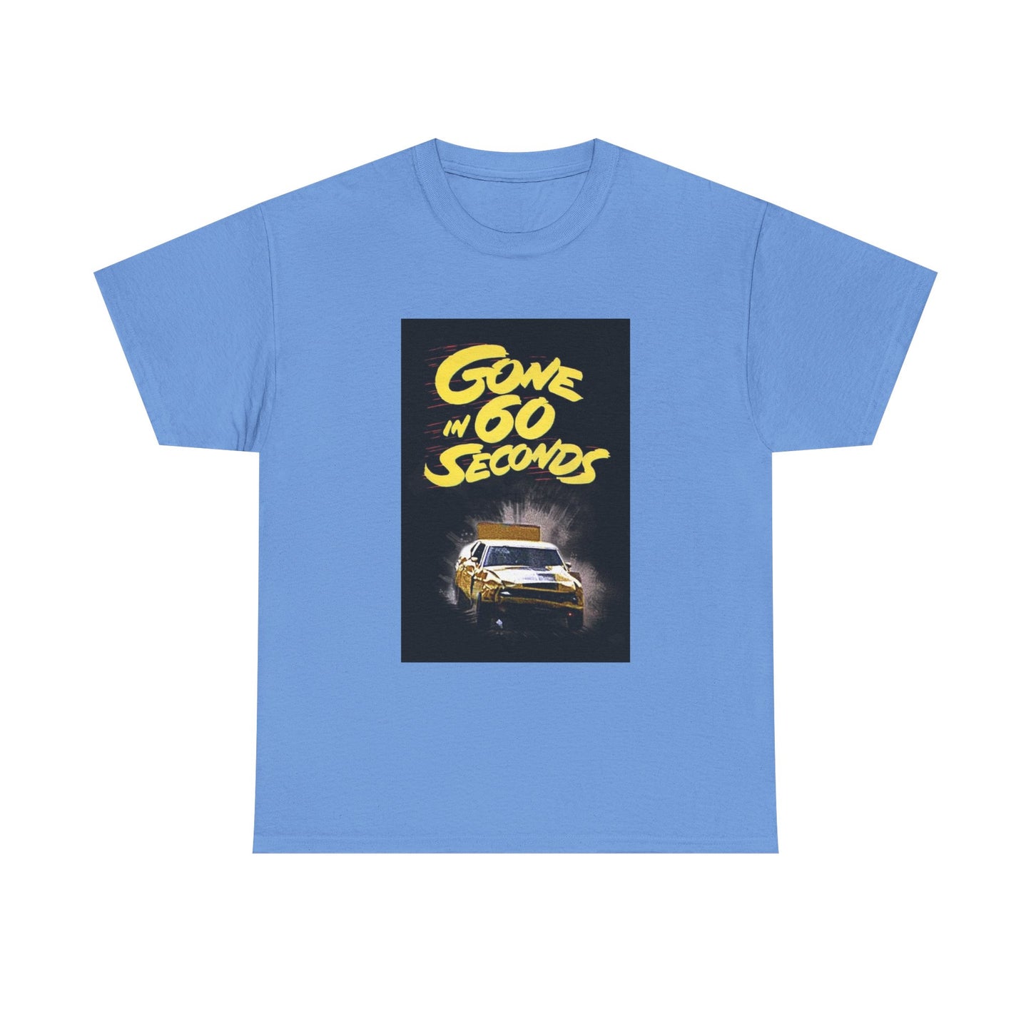 Gone in 60 Seconds Tshirt Vintage Ford Mustang Retro Poster Unisex Heavy Cotton
