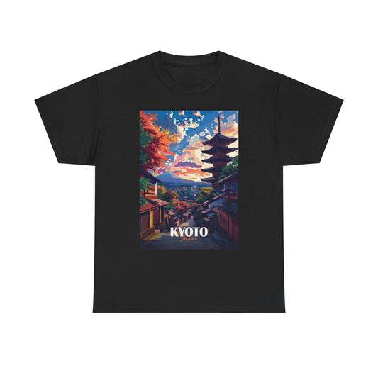 Kyoto Japan Graphic T Shirt Photo Vintage NEW Unisex Heavy Cotton Tee