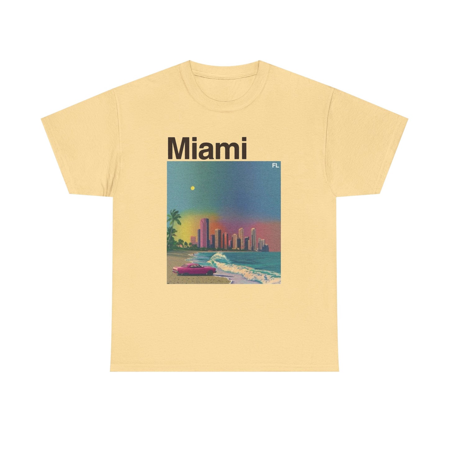 Miami Florida Graphic T Shirt NEW ADULT Unisex Heavy Cotton Tee