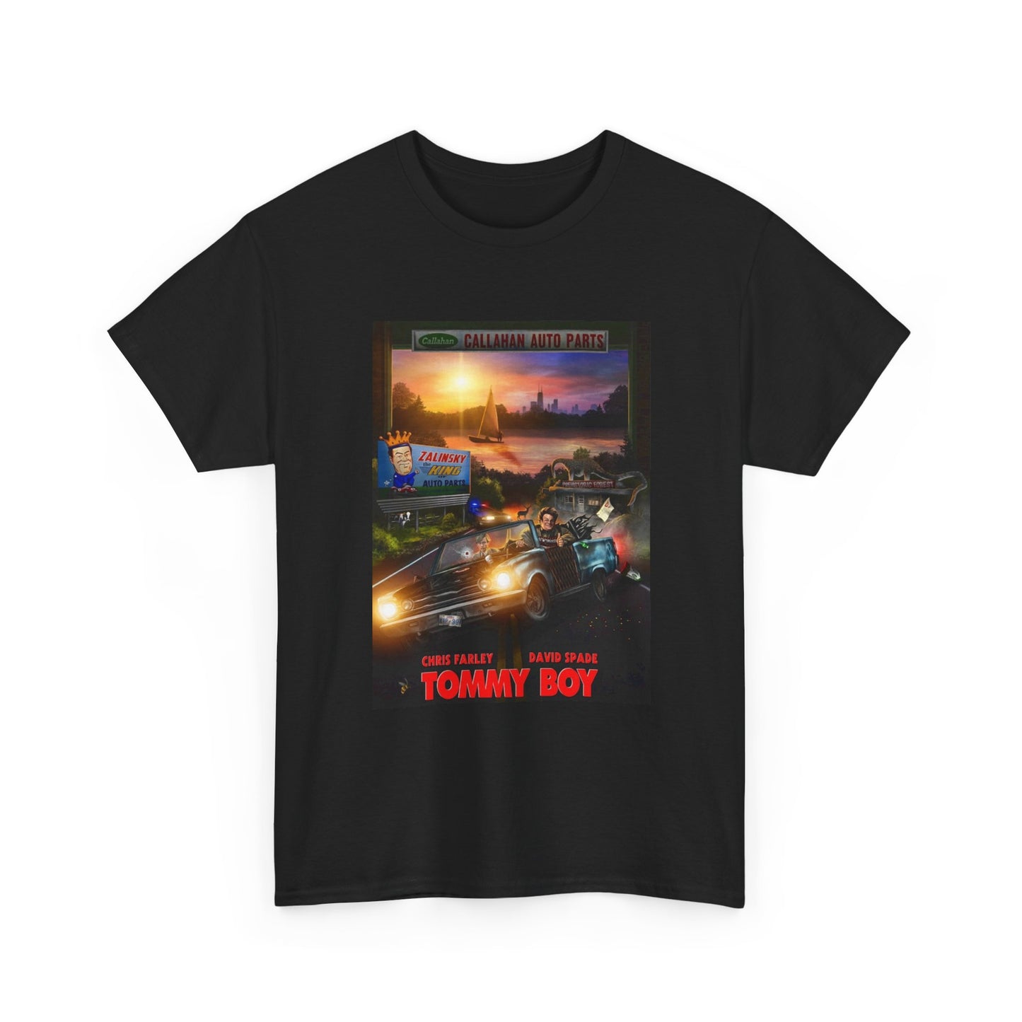 Tommy Boy Tshirt David Spade Chris Farley Poster Retro Unisex Heavy Cotton Tee