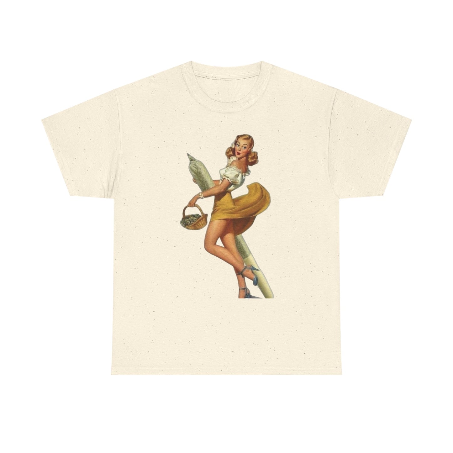 Weed Model Vintage Pinup Graphic T-Shirt Womens Comfy Cotton Tee NEW