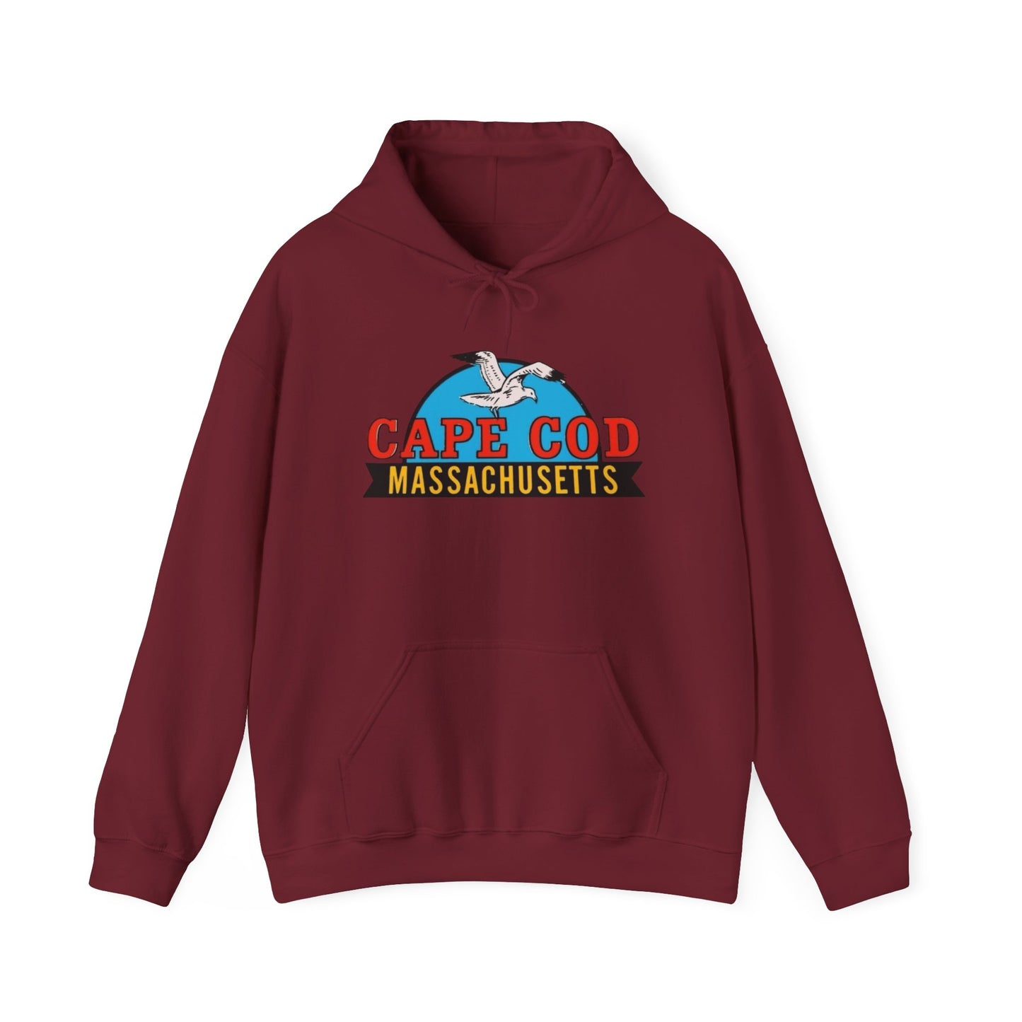 Cape Cod Seagull Graphic Hoodie Unisex Heavy Blend™ Hooded Sweatshirt