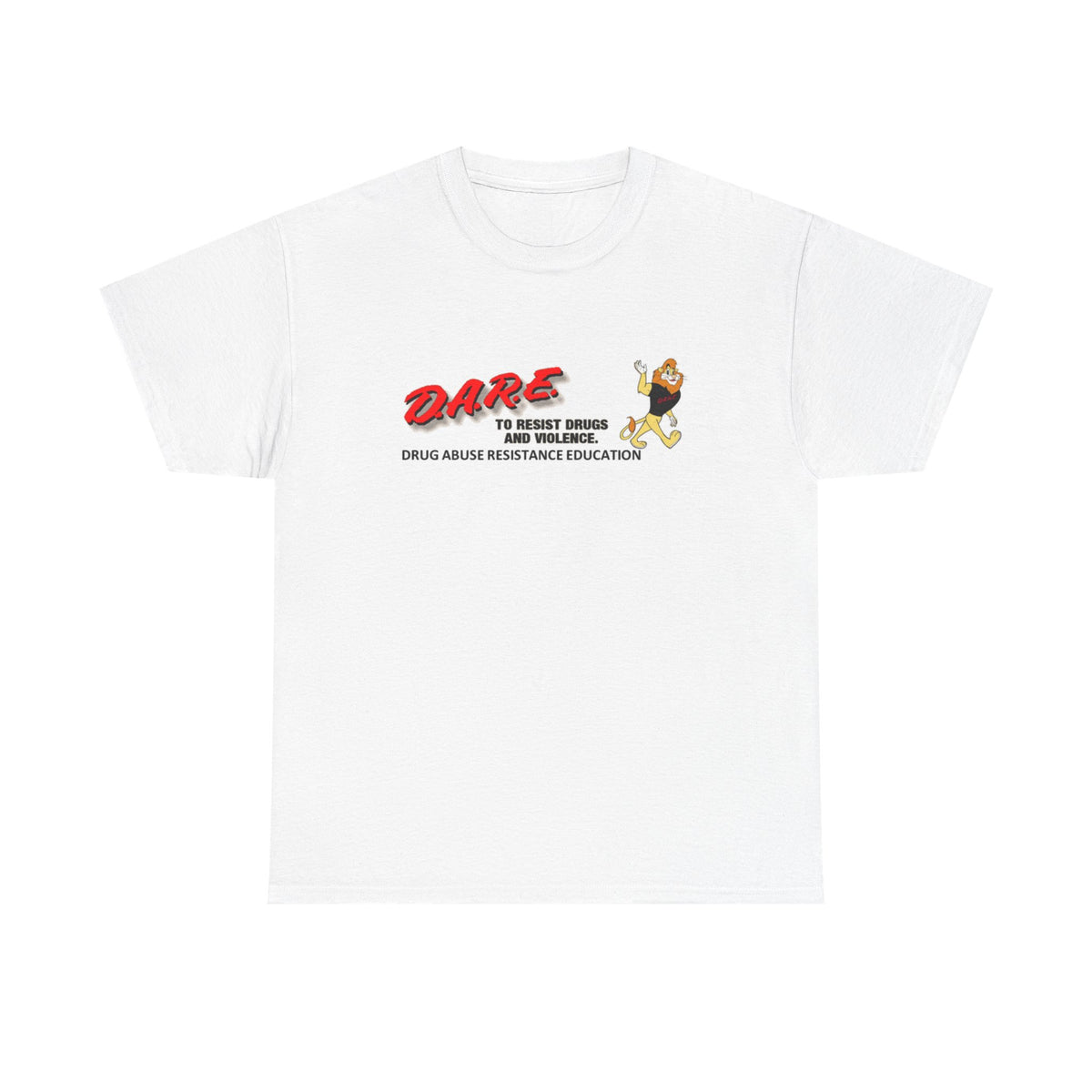 Dare To Resist Tshirt Tiger Retro 90s poster Unisex Heavy Cotton Tee