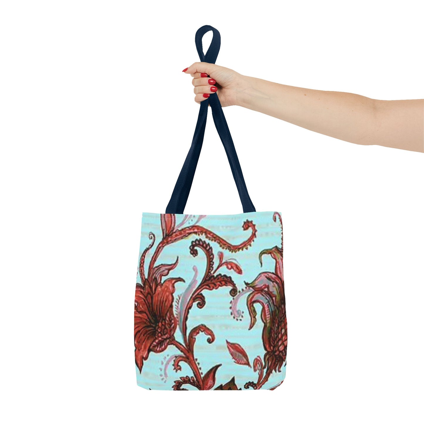 Flowers Turquoise Multi Color BRAND NEW MODERN Tote Bag (AOP)