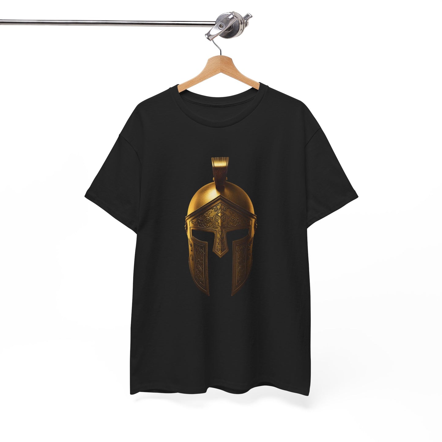 Spartan Warrior Helmet Graphic T Shirt Unisex Heavy Cotton Tee