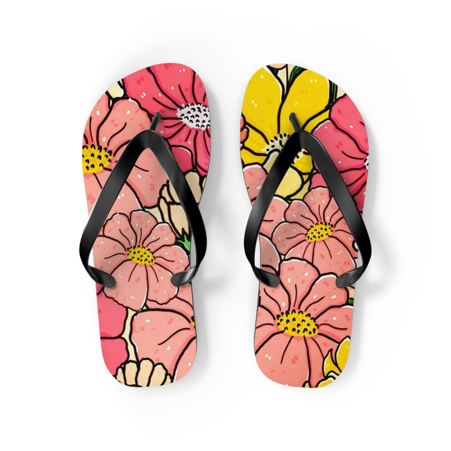 Waves And Sun Sandals Pink Pastel Summer Flip Flops Slides BRAND NEW