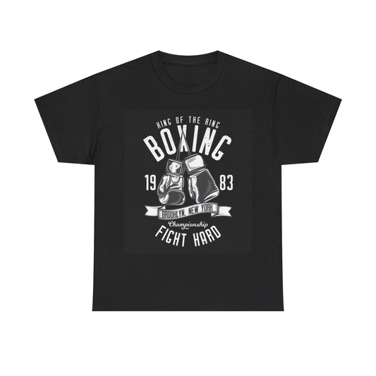 King Of The Ring Boxing Tshirt Vintage Gym Gear Unisex Heavy Cotton Tee