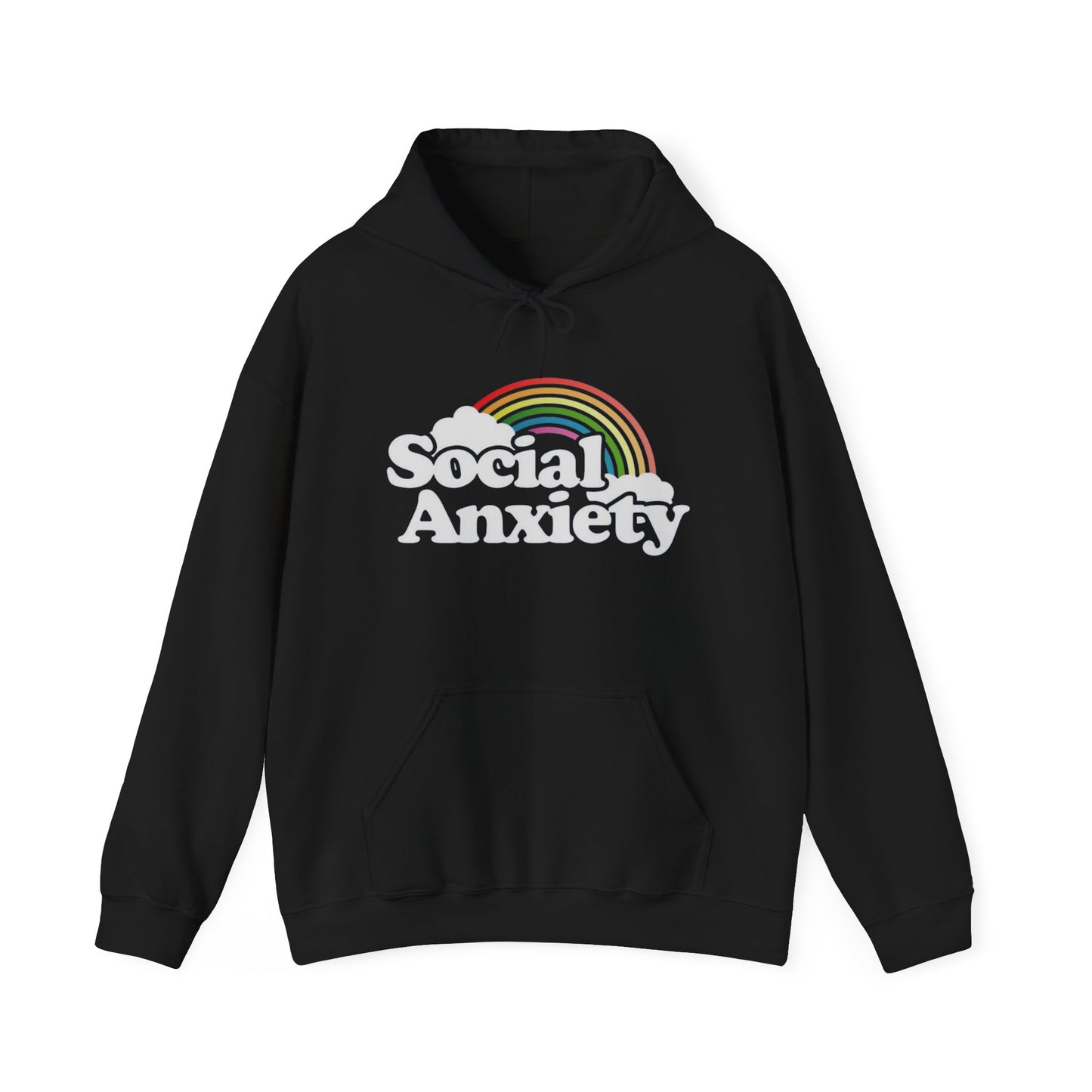 Social Anxiety Graphic Hoodie Unisex Heavy Blend™ Hooded Sweatshirt