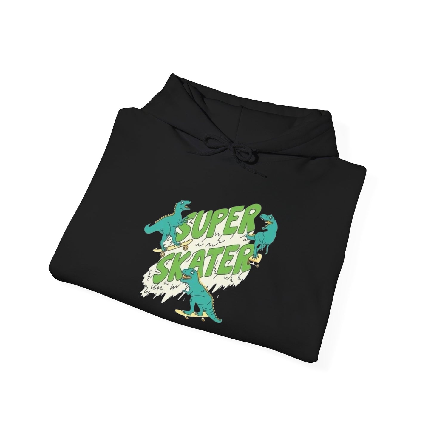 Dinosaur Super Skater Graphic Hoodie Unisex Heavy Blend™ Hooded Sweatshirt