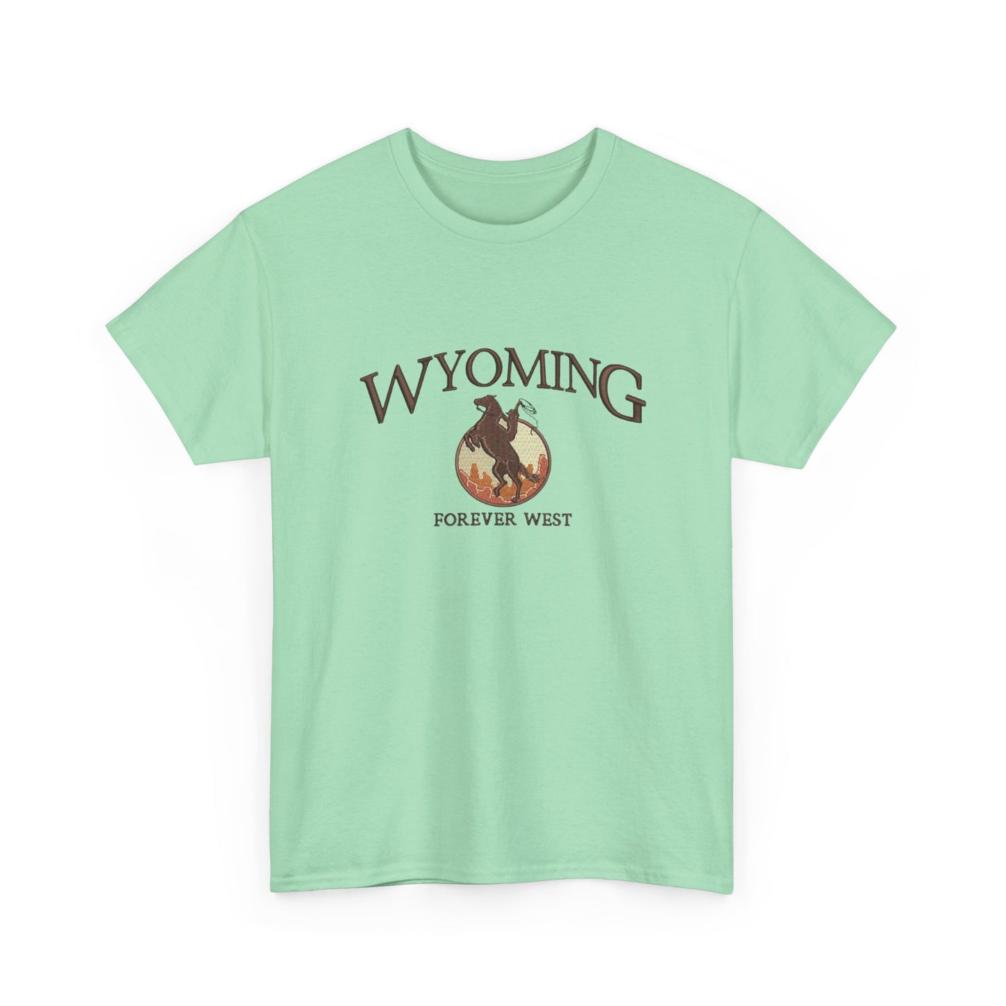 Wyoming Forever West Graphic T Shirt NEW Unisex Heavy Cotton Tee