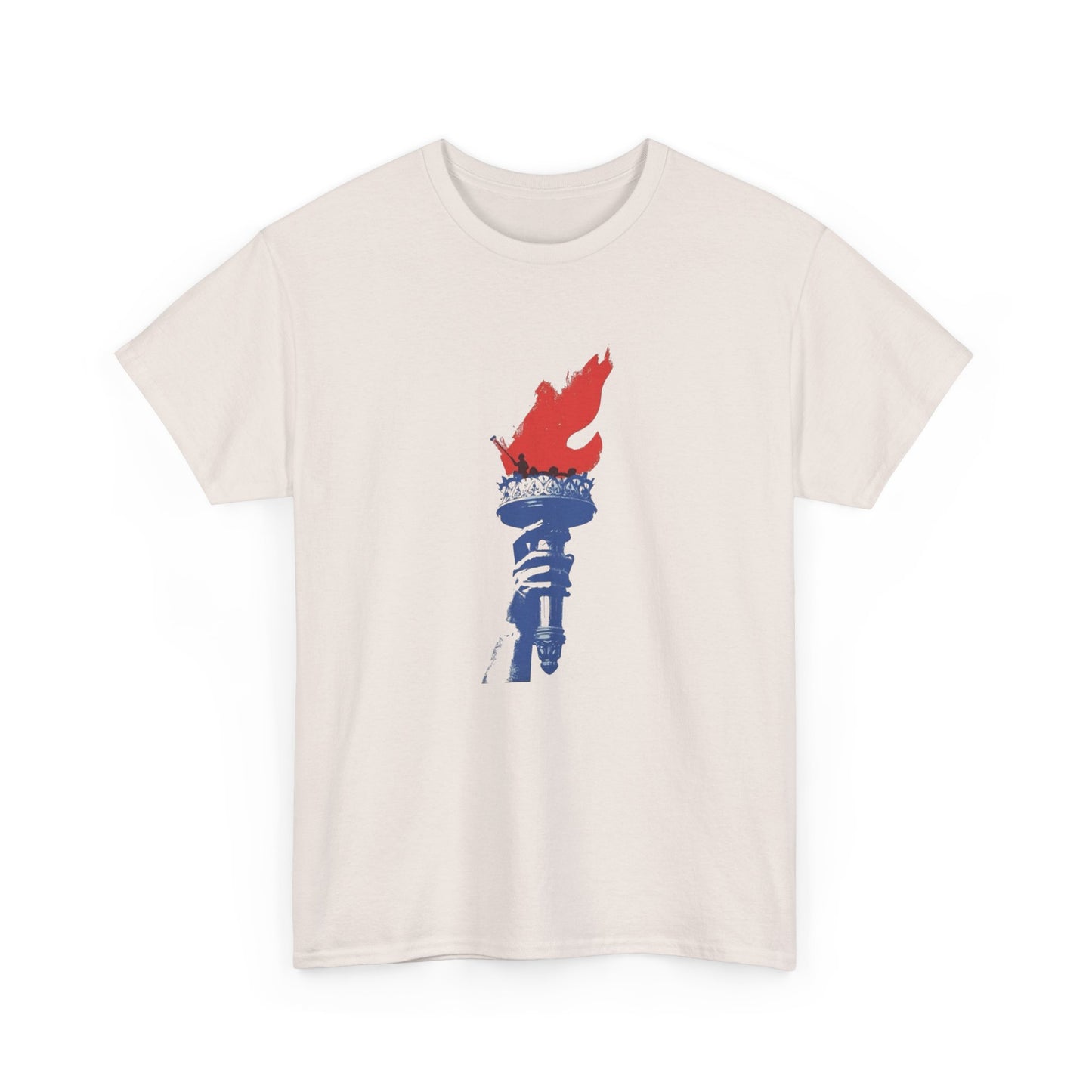 Statue Of Liberty Painting Lighting The Fire Graphic T Shirt GIFT Cotton Tee