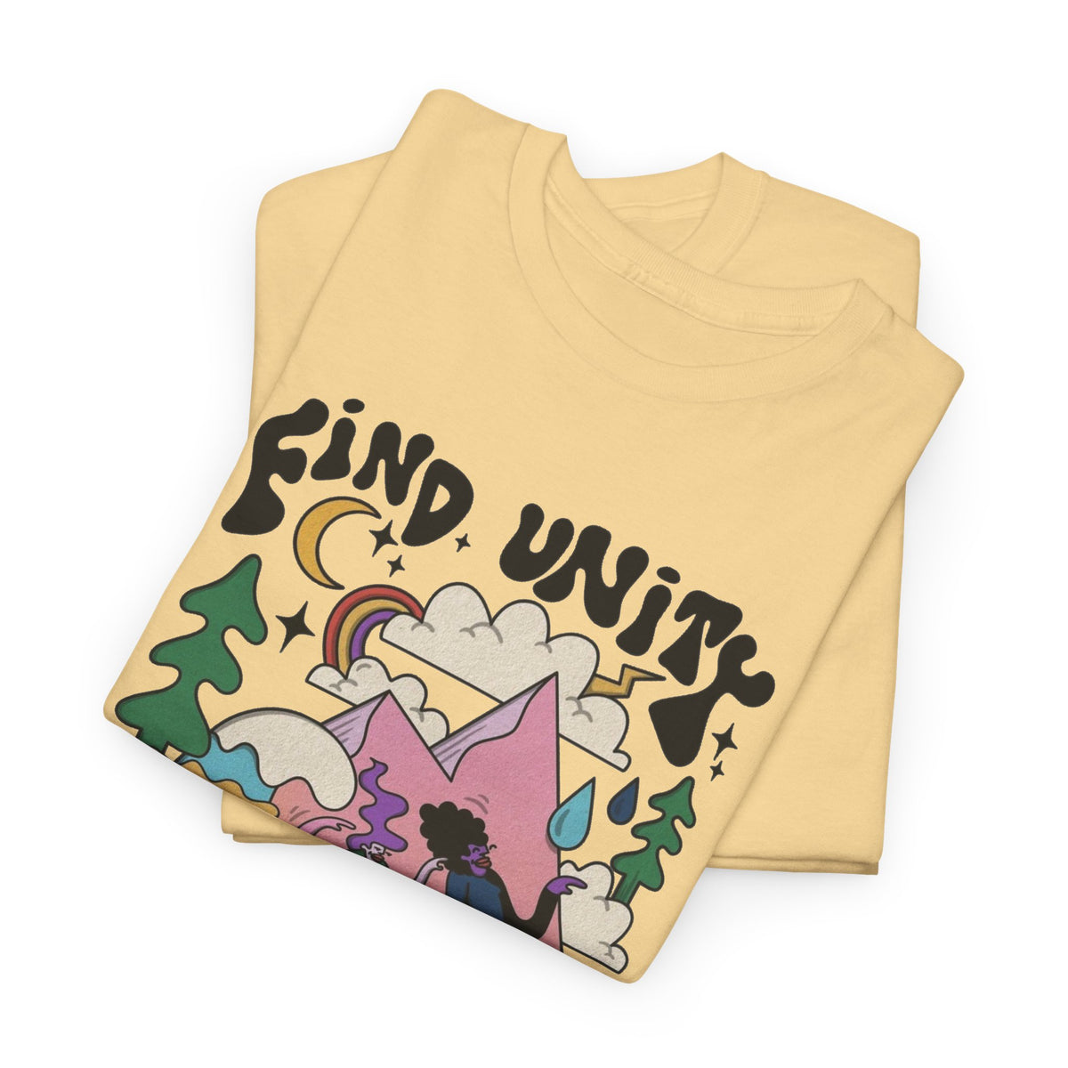 Find Unity In Community Graphic T Shirt Men's Heavy Cotton Tee