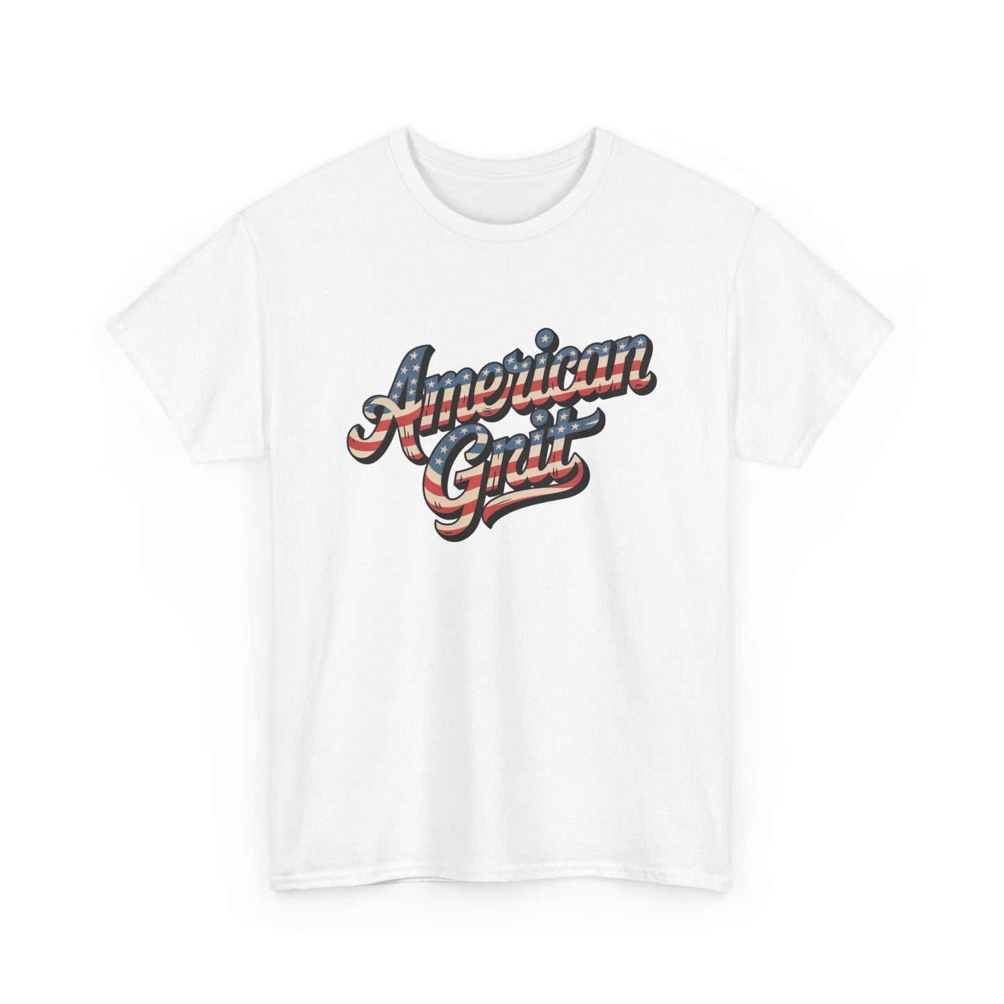 American Grit USA Graphic T Shirt Men's Heavy Cotton Tee