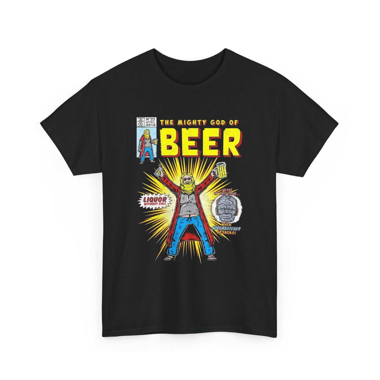 The Mighty God Of Beer Graphic T Shirt Unisex Heavy Cotton Tee