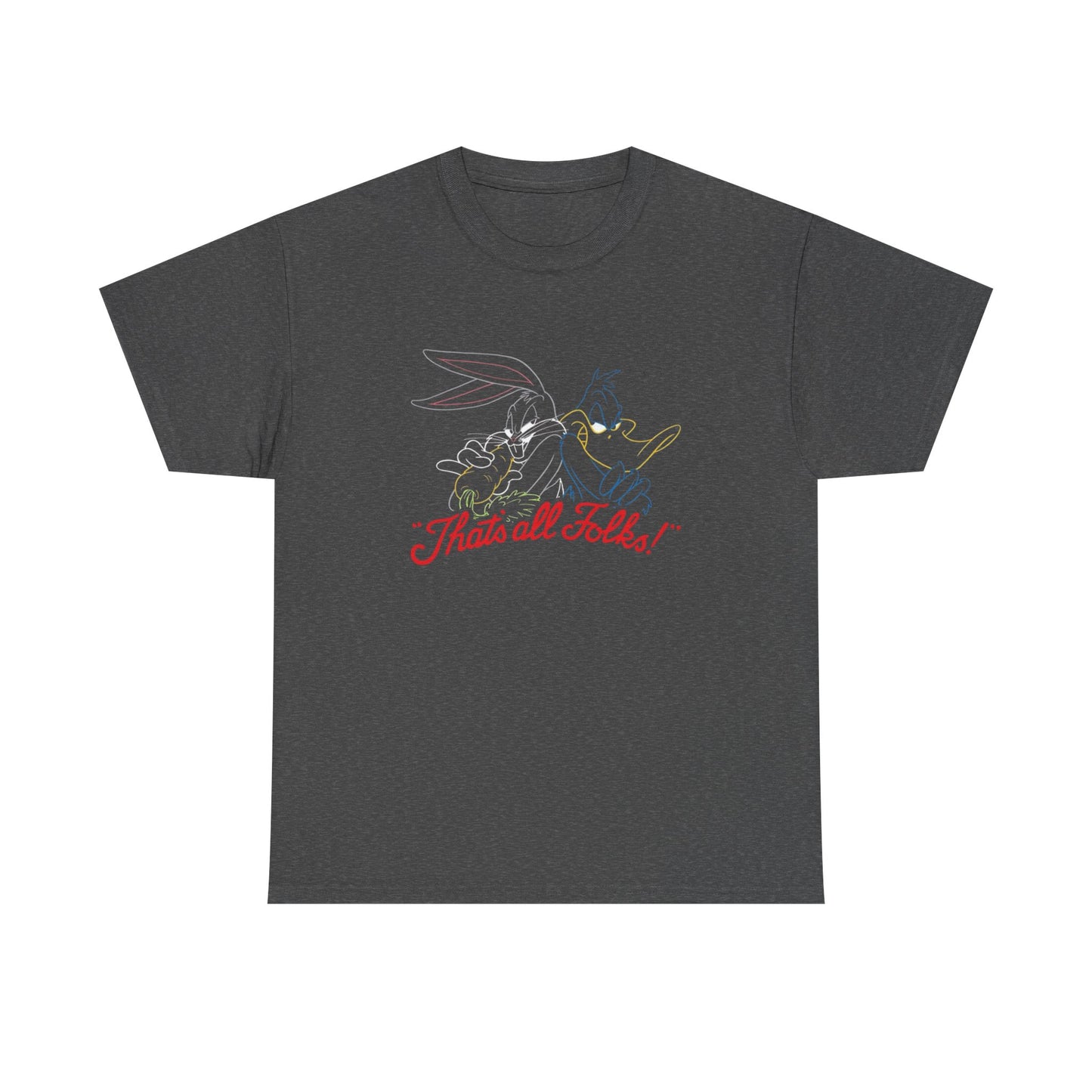 That's All Folks Vintage Cartoon Graphic T Shirt NEW ADULT Tee