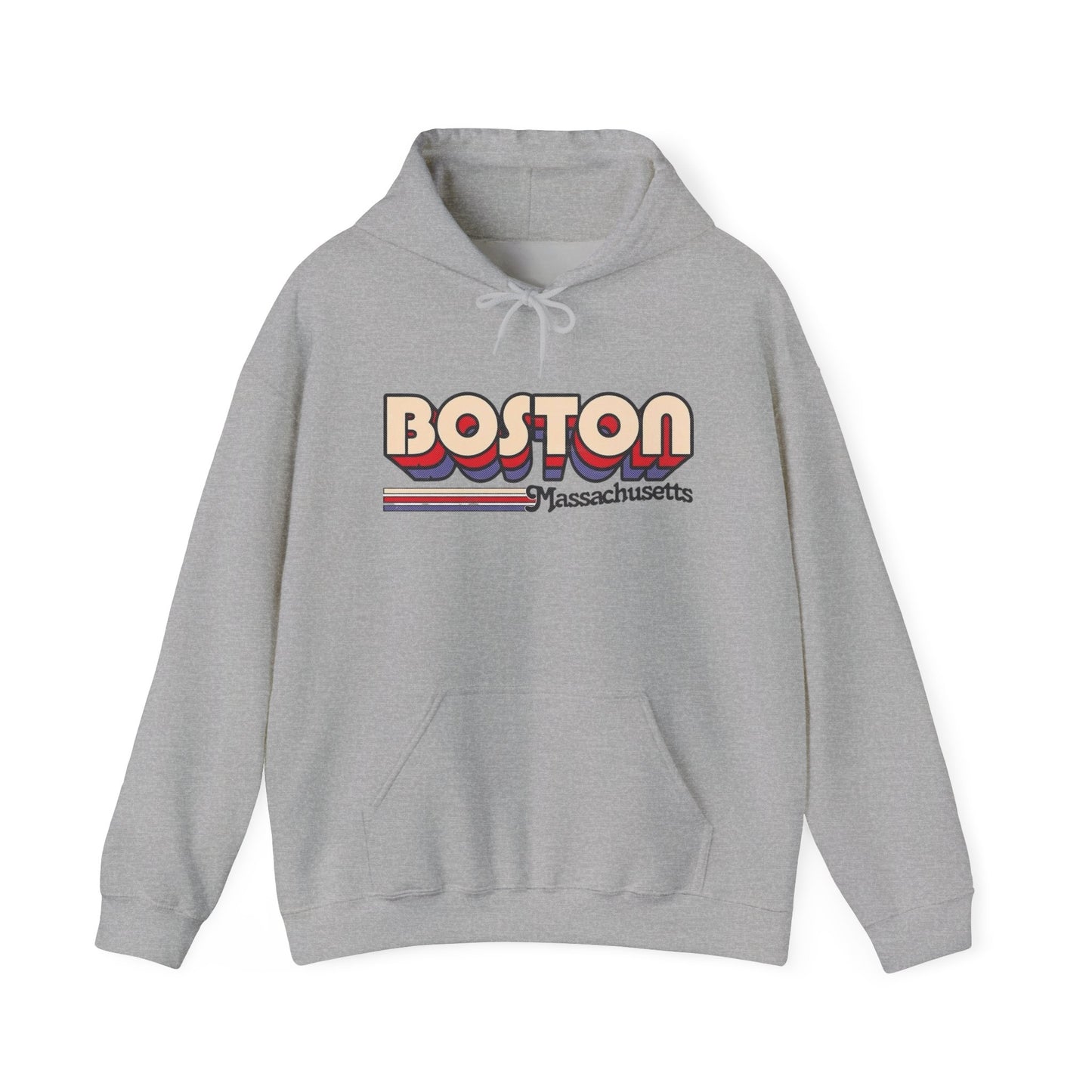 Boston Massachusetts Logo Graphic Hoodie Heavy Blend™ NEW Sweatshirt